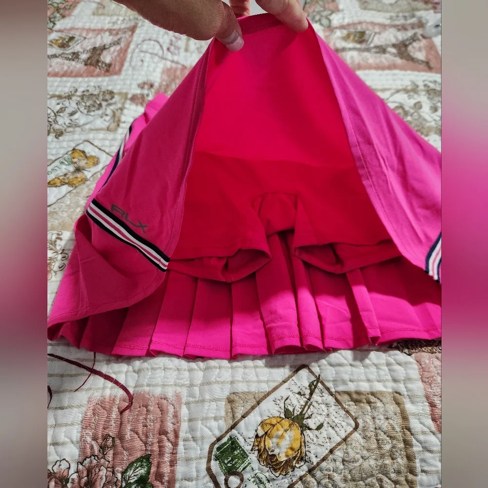 RLX RALPH LAUREN Womens Golf Skirt Concept‎ 3 Pink Pleated Back Skort Size S